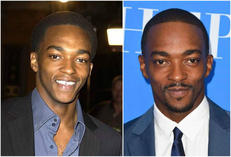Anthony Mackie’s eyes color - dark brown and hair color - black Anthony Mackie’s eyes and hair color