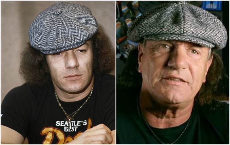 Brian Johnson's eyes and hair color - dark brown Brian Johnson's eyes and hair color