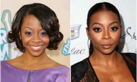 Bresha Webb's eyes and hair color