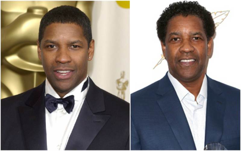 Denzel Washington’s eyes color - brown and hair color - black Denzel Washington’s eyes and hair color