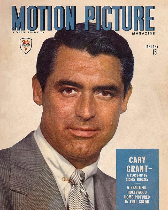 Cary Grant’s eyes color - brown and hair color - dark brown Cary Grant’s eyes and hair color
