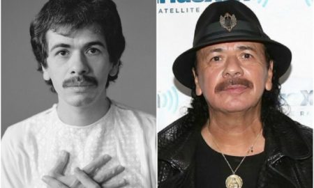 Carlos Santana’s eyes and hair color