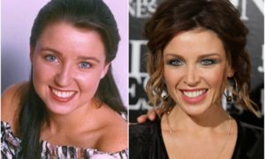 Dannii Minogue's eyes and hair color