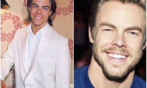 Derek Hough's eyes and hair color