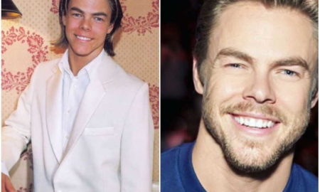 Derek Hough's eyes and hair color