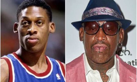 Dennis Rodman's eyes and hair color