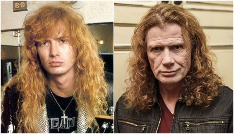 Dave Mustaine's eyes color - hazel and hair color - red Dave Mustaine's eyes and hair color