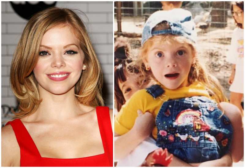 Dreama Walker's eyes color - blue and hair color - blonde Dreama Walker's eyes and hair color