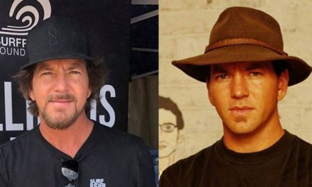 Eddie Vedder's eyes and hair color