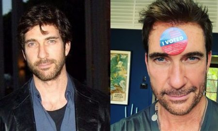 Dylan McDermott's eyes and hair color