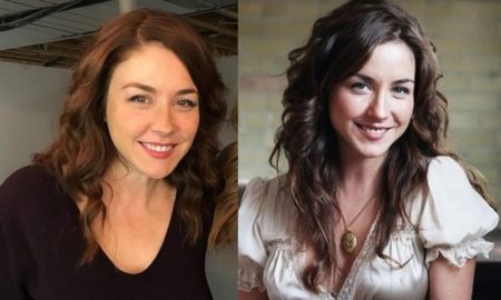 Erin Karpluk's eyes and hair color