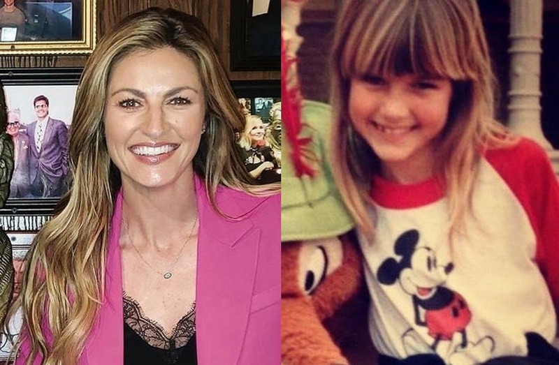 Erin Andrews' eyes color - grey and hair color - blonde Erin Andrews' eyes and hair color