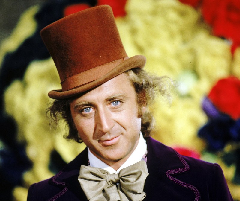 Gene Wilder's eyes color - blue and hair color - brown Gene Wilder's eyes and hair color